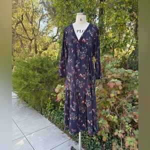 Levi's "Nicolette" floral wrap maxi dress - size M